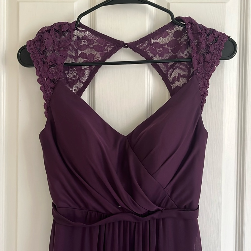 Plum colored azazie dress size A0